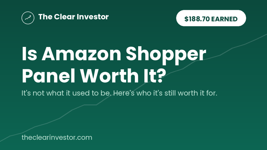 Is Amazon Shopper Panel worth it: $188.70 earned
