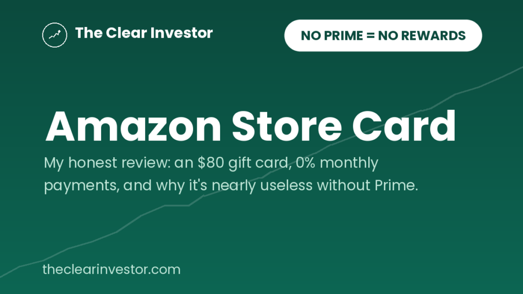 Amazon Store Card review cover, no Prime means no rewards