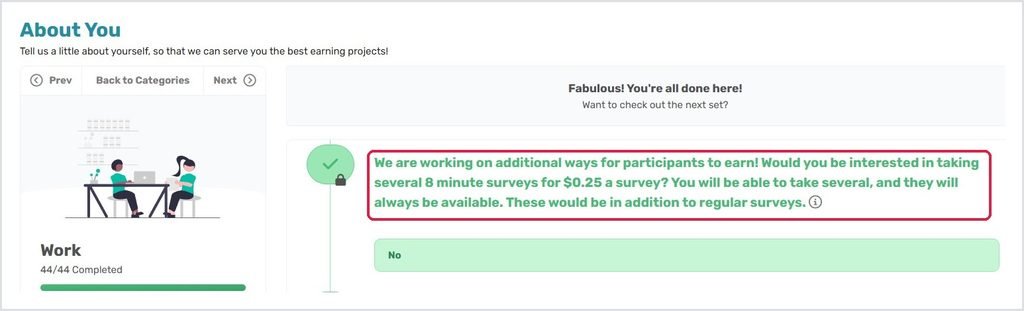 CloudResearch Connect offer for 8-minute surveys at $0.25 each