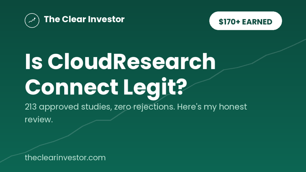 CloudResearch Connect review cover showing $170+ earned