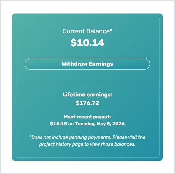 CloudResearch Connect lifetime earnings