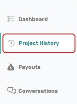 CloudResearch Connect menu with Project History highlighted