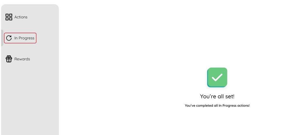 Crowdtap In Progress tab with all actions completed