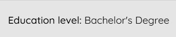 Crowdtap profile education level updated to Bachelor’s Degree