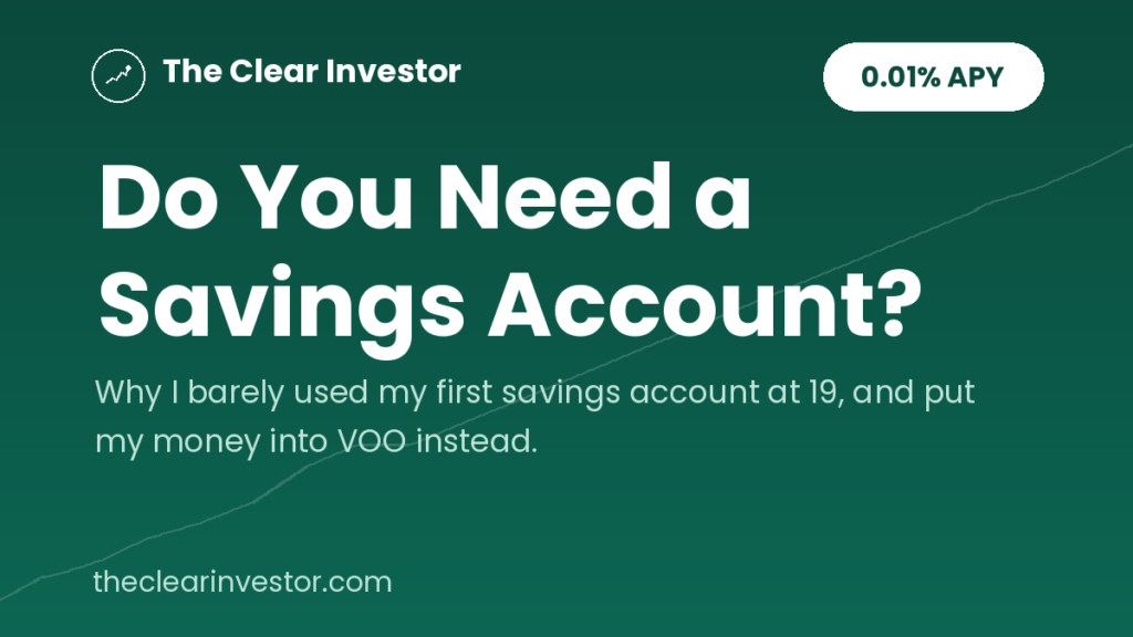 Do you need a savings account? Why I barely used my first one