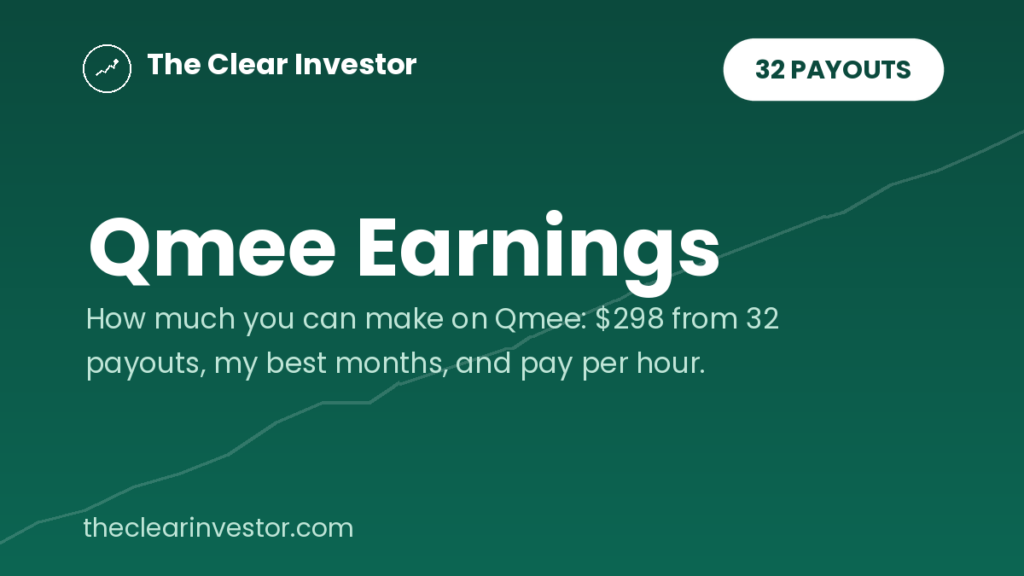 How much can you make on Qmee: $298 from 32 payouts