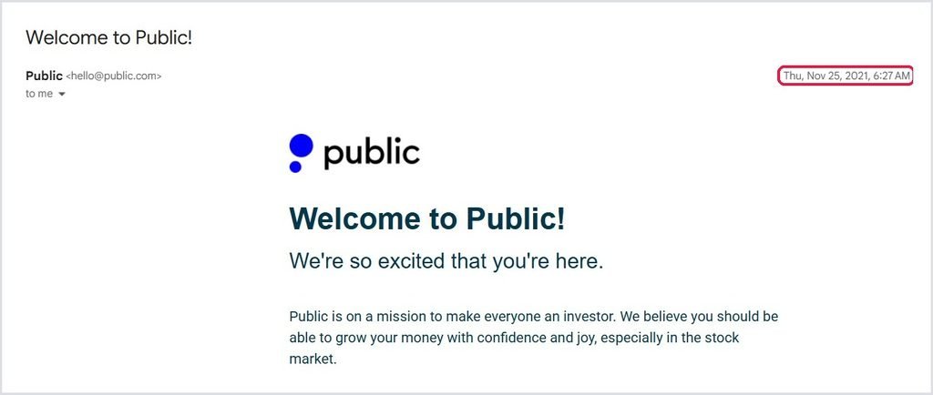 Welcome to Public email from November 25, 2021