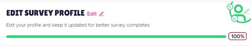 Qmee survey profile 100% complete