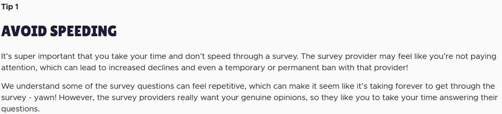 Qmee tip 1: avoid speeding