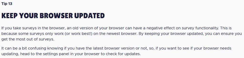 Qmee tip 13: keep your browser updated